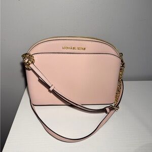 Michael Kors Blush Crossbody Bag with Gold Accents